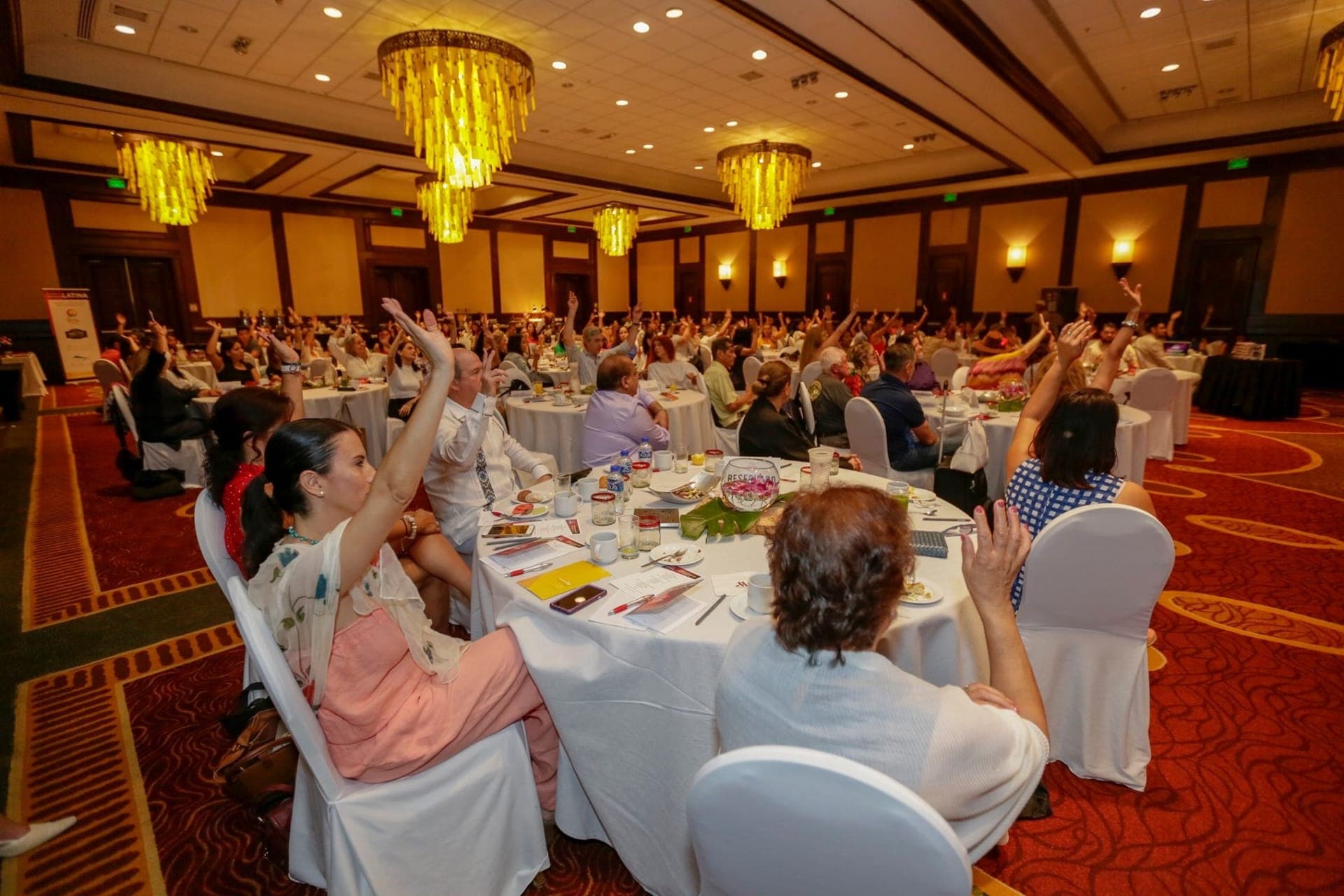 A full ballroom at a Yoshida Academy leadership event