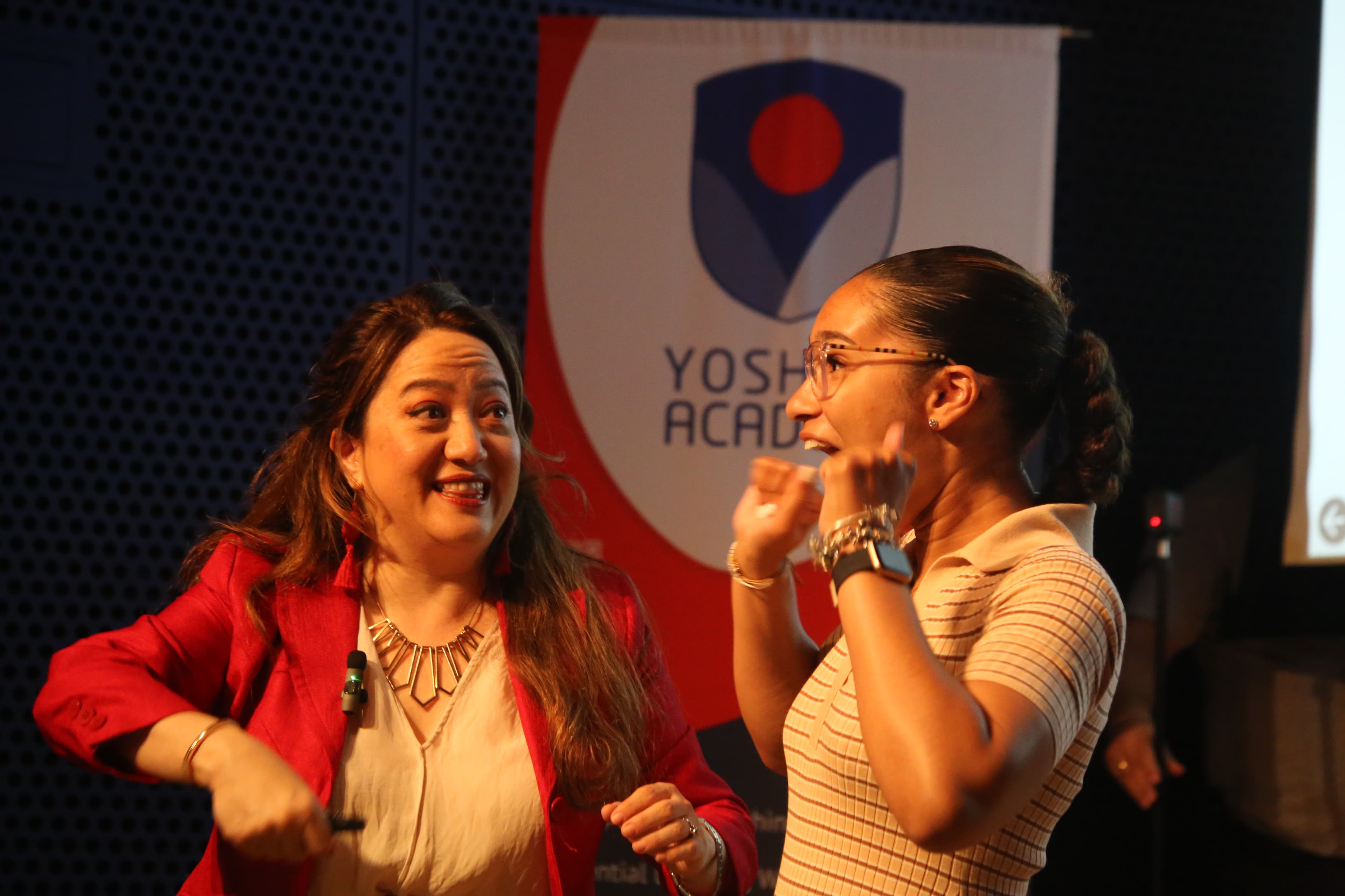 Participant delivering a presentation