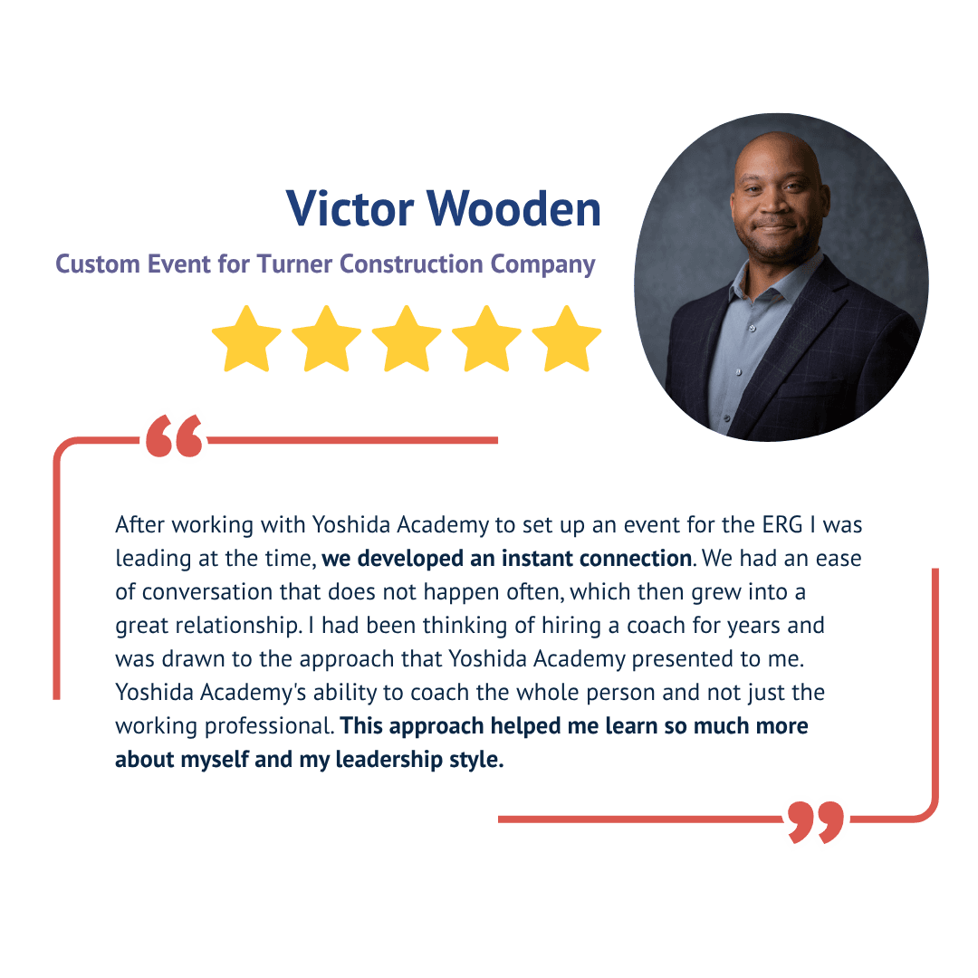 Victor Wooden — custom leadership event for Turner Construction testimonial