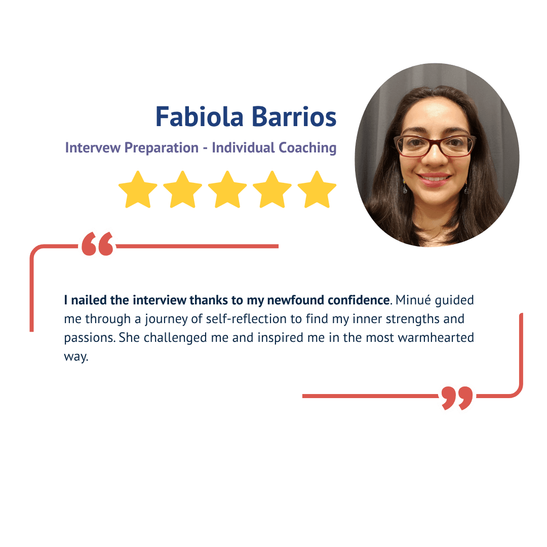 Fabiola Barrios — interview preparation coaching testimonial