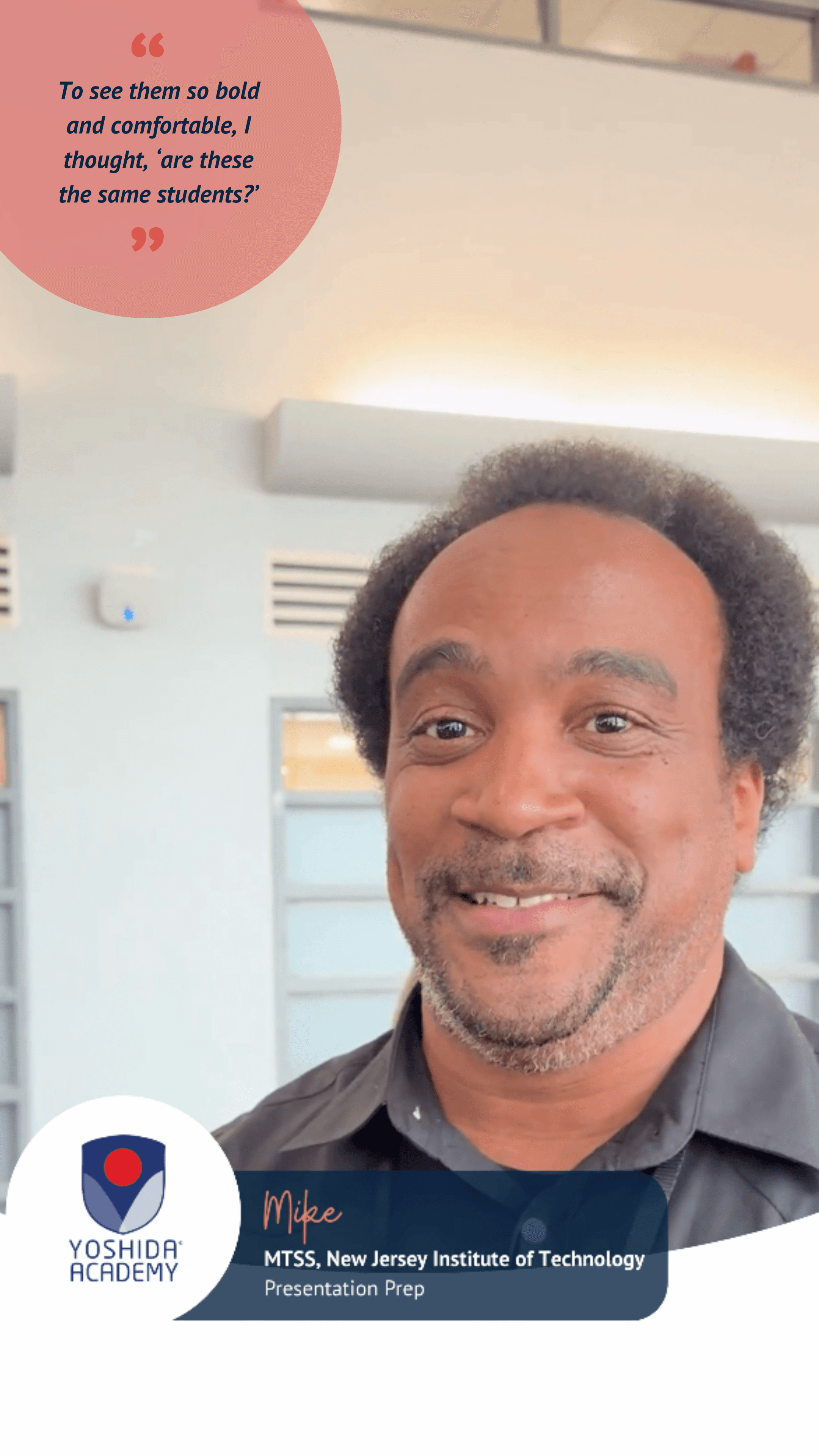 Mike — NJIT Know Your Place program video testimonial